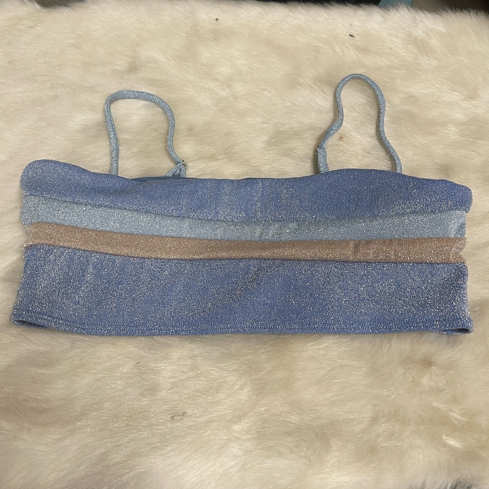 ELYSIIAN BIKINI metallic top size m